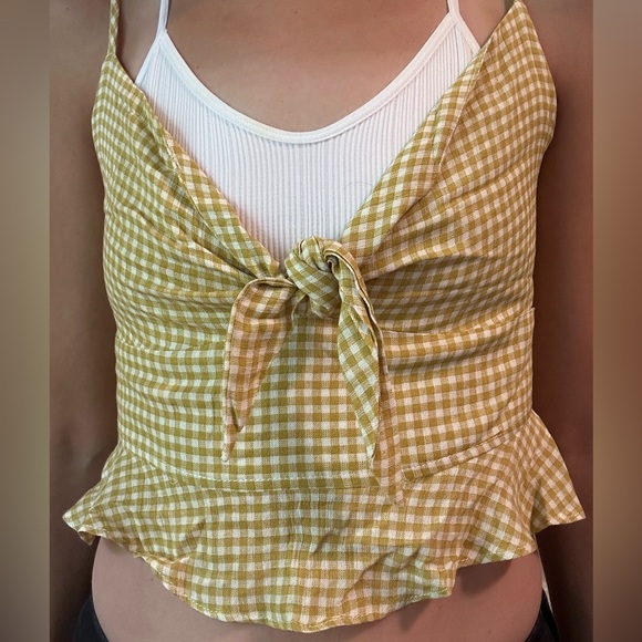 Yellow Gingham Top - Picture 3 of 6